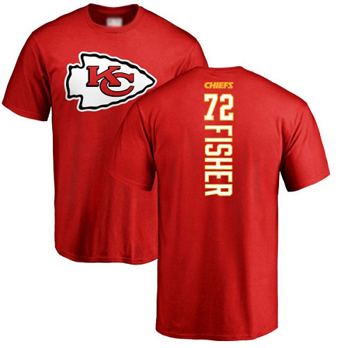 Men Kansas City Chiefs #72 Fisher Eric Red Backer T-Shirt